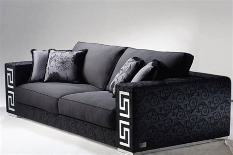 versace leather sofa|Versace living room sofa set.